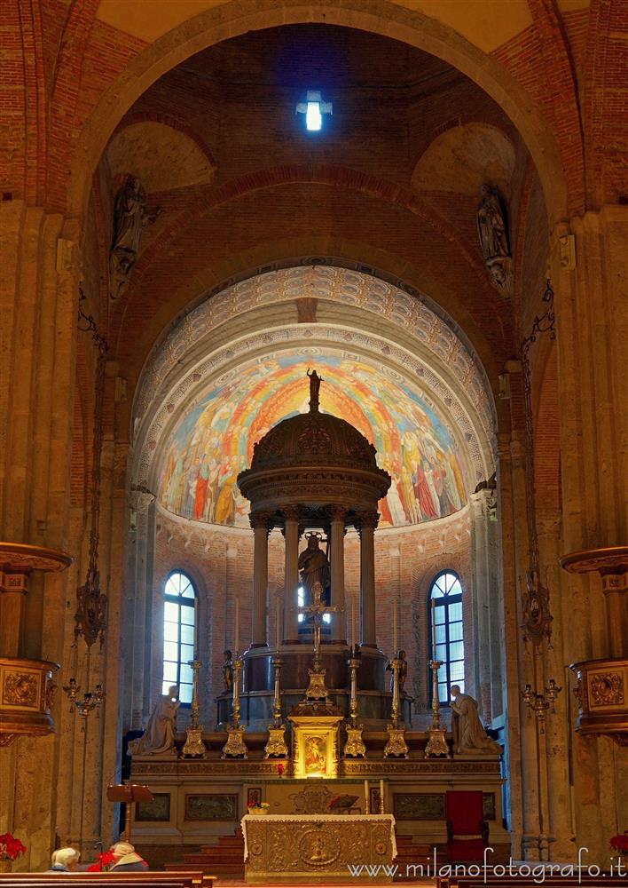 Milan (Italy) - Apse of the Basilica of San Simpliciano at dusk